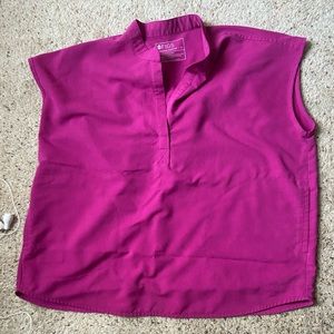 Figs Rafaela oversized scrub top- raspberry sorbet